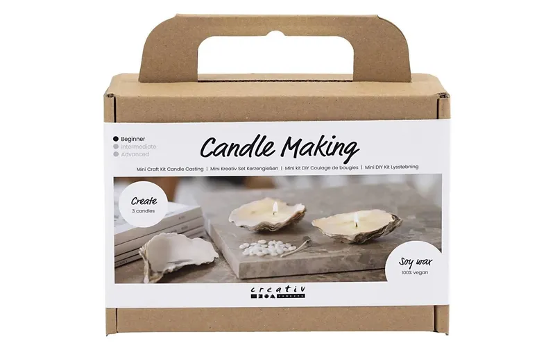 Creativ Company Bastelset Kerzen giessen Austernschale Beige