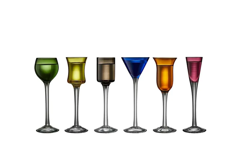 Lyngby Schnapsglas Coloured Glas 6 pezzi, assortiert