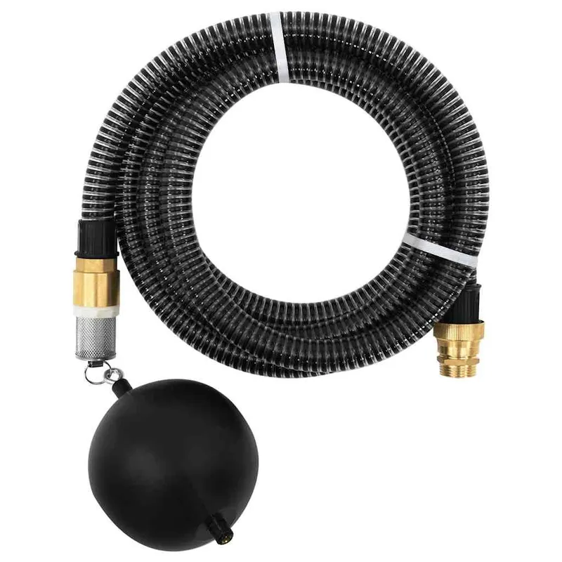 Saugschlauch mit Messing-Anschlüssen nero 1,1" 3 m PVC