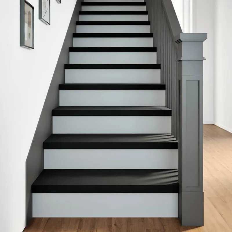 Treppenstufen 20 Stk. Braun-Schwarz 80x25x2 cm Massivholz Eiche