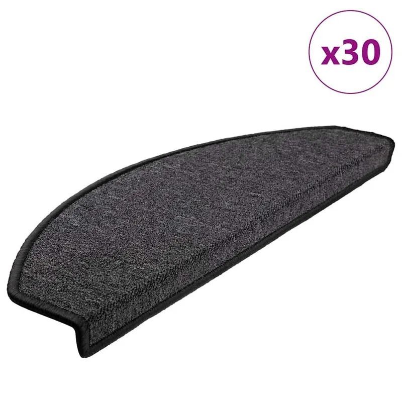 Stufenmatten 30 Stk. 65x24x4 cm Anthrazit Halbrund Groß