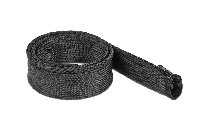 Delock Kabelschlauch 1 m x 50 mm, mit Reissverschluss noir