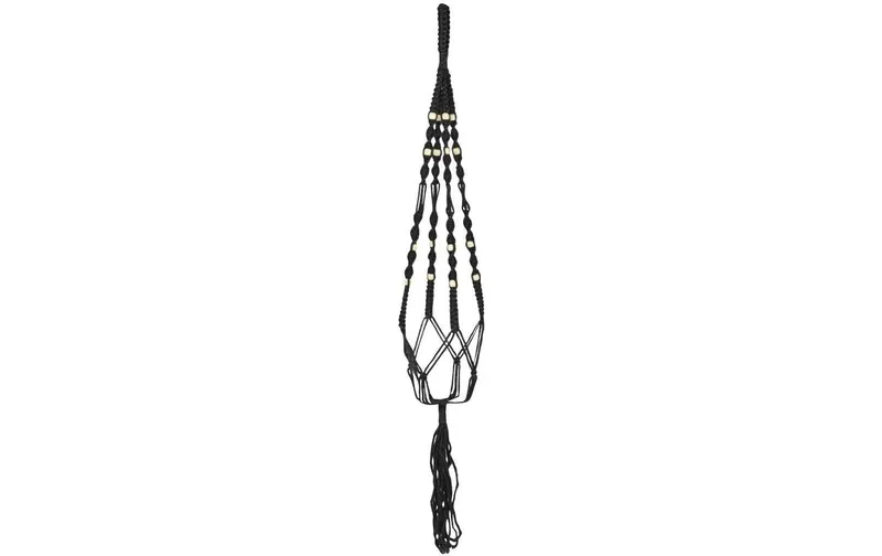 CHALET Blumenampel Makramee 95 cm, noir