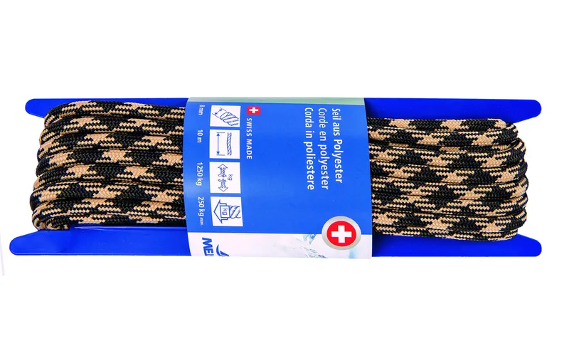 Meister Polyesterseil Ø 8 mm, 10 m, 1250 kg, nero-Gelb