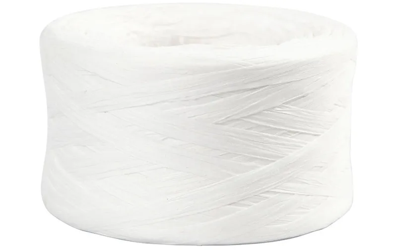 Creativ Company Geschenkband Raffiabast 8 mm x 100 m, white