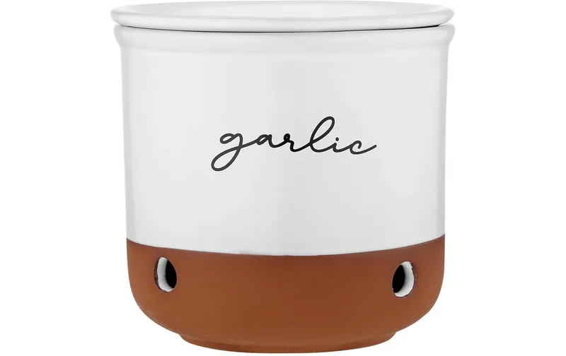 Ladelle Vorratstopf Garlic Eco ø 10 cm, bianco