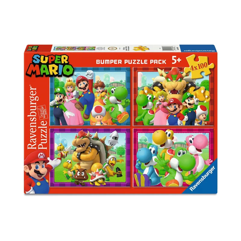 Ravensburger Kinderpuzzle Super Mario 4x 100 Teile