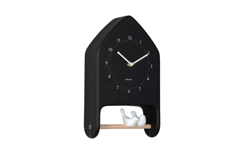 KARLSSON Wanduhr Love Birds 20 x 32 cm, nero