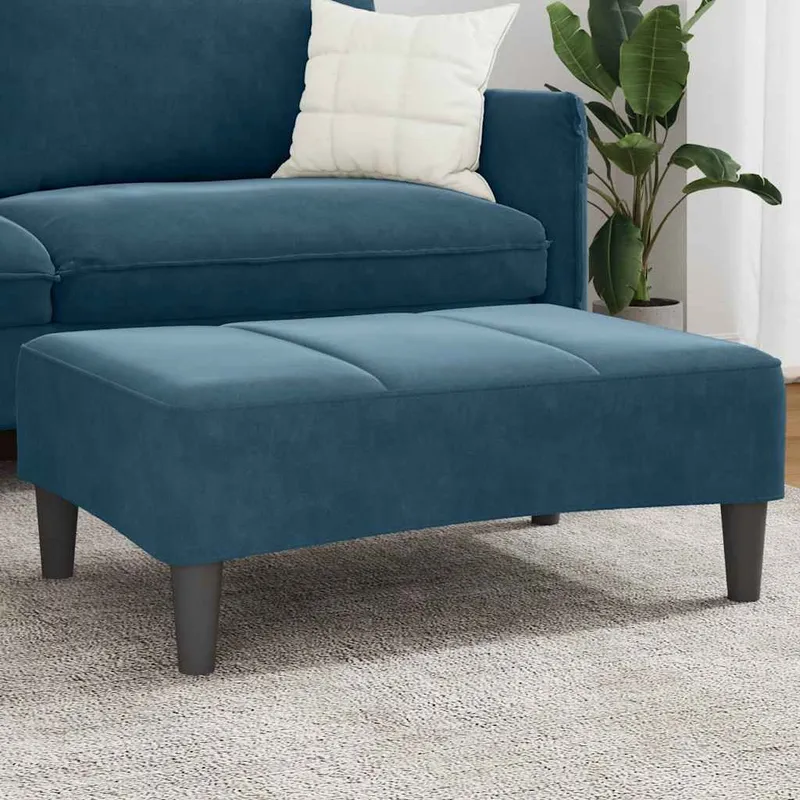 Fußhocker blu 77x55x31 cm Samt