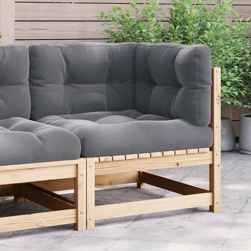 Garten-Ecksofa mit grigioen Kissen legno massiccio pino