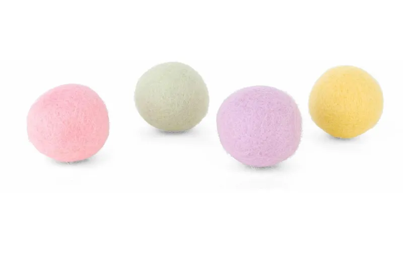 District 70 Katzen-Spielzeug Glow Felt Ball Toys, 35 mm, 4 pezzi