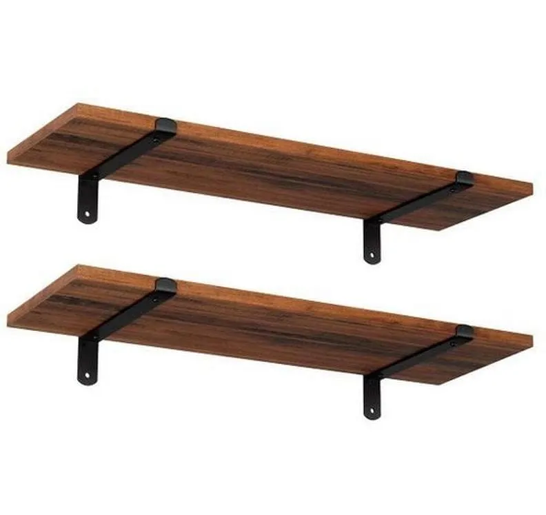 Songmics Wandregal 2 pieces, black