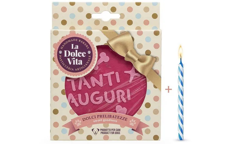 Leopet Happy Birthday Hundekuchen, Pink 11 x 1.5 cm, 90g