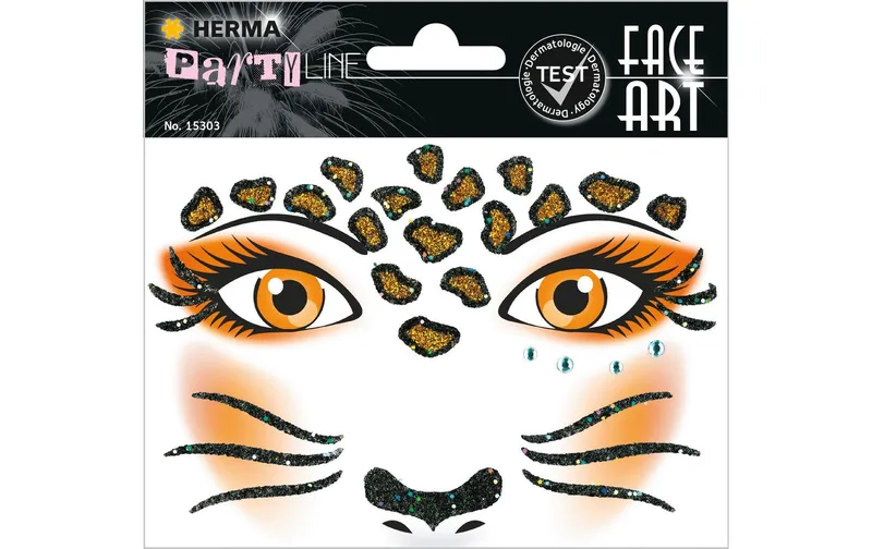 Herma Stickers Face Art Leopard, 1 Stück