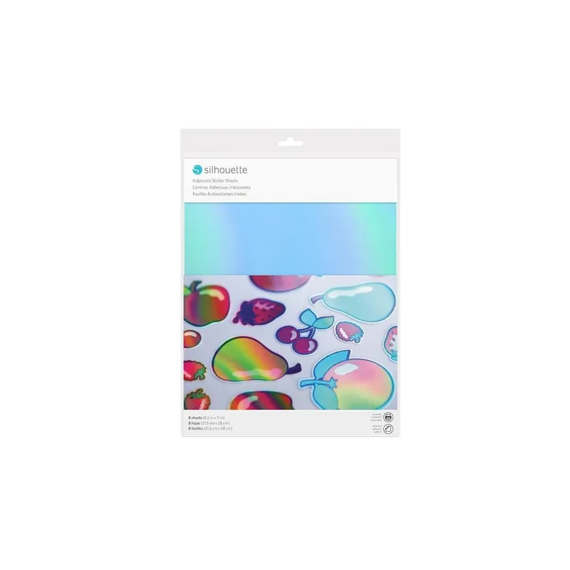 Silhouette Stickerpapier irisierend Hellblau/bleu/Lila