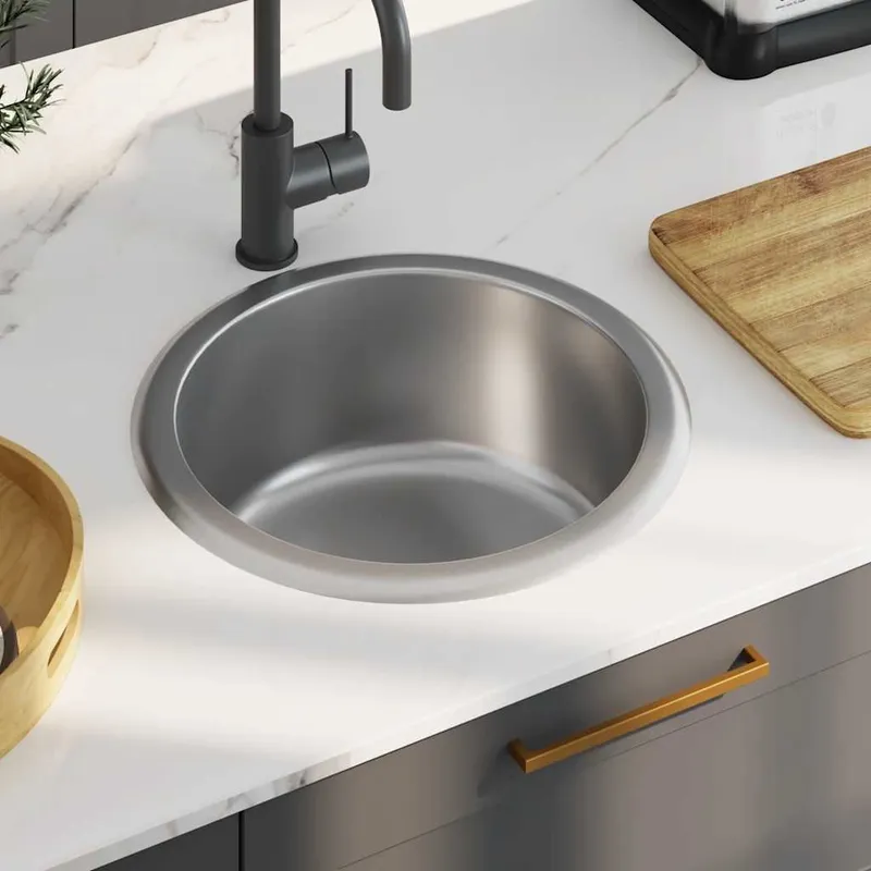 Einbauspüle with Sieb and Siphon stainless steel