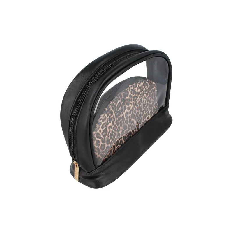 Parsa Beauty Kulturtasche 2 in 1 Leo Print 2 Stück