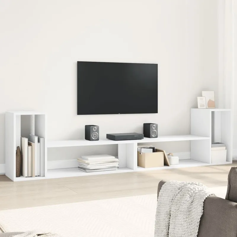 TV-Schränke 2 Stk. bianco 100x30x50 cm derivato del legno