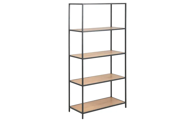 AC Design Regal Seaford 77 x 35 x 150 cm, Eiche/black matt