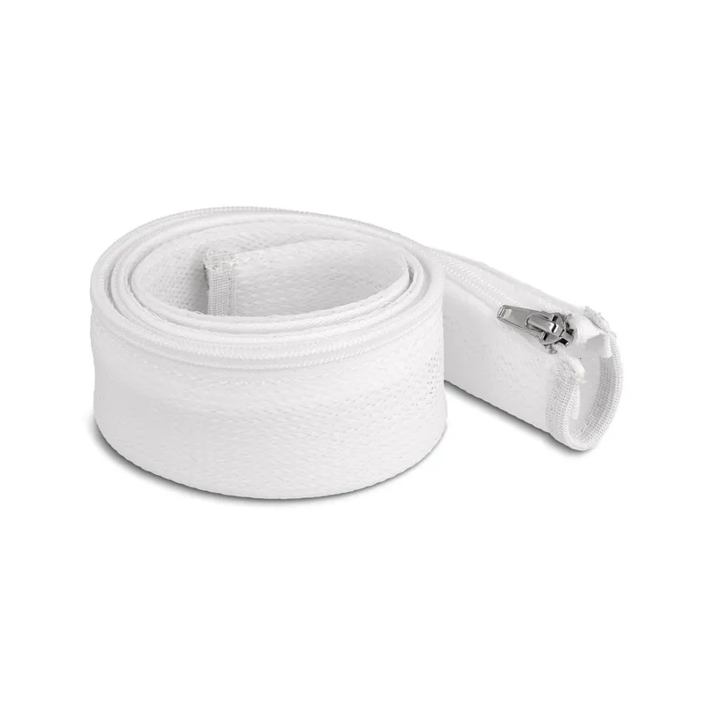 Delock Geflechtschlauch mit Reissverschluss 1 m x 50 mm Weiss