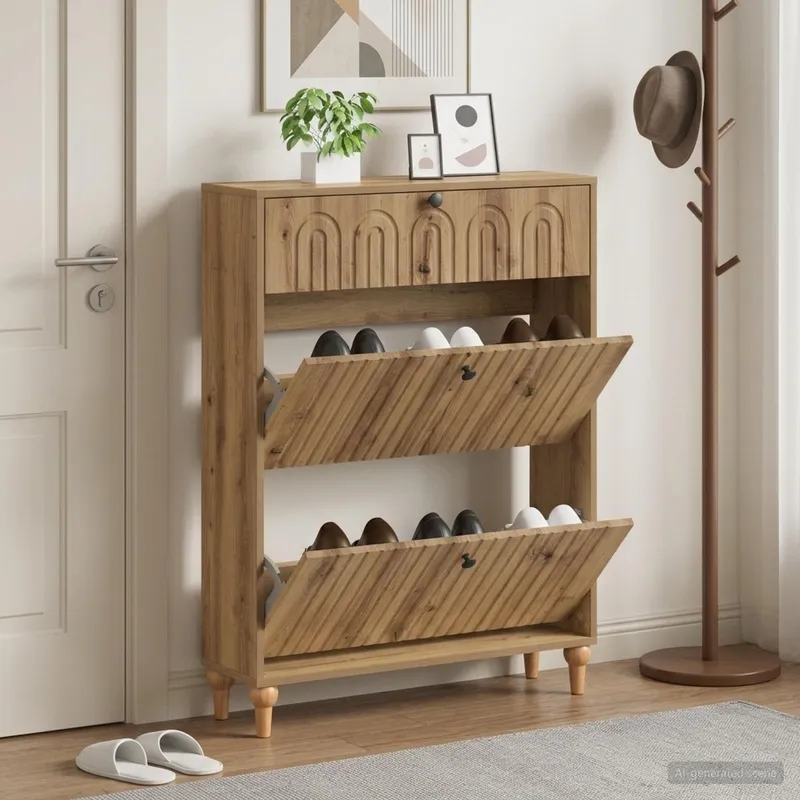 Cabinet à chaussures ALKMAAR 78 x 24 x 103 cm Bois d'ingénierie