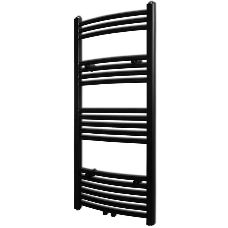 Handtuchheizkörper Warmwasser Gebogen nero 500x1160 mm
