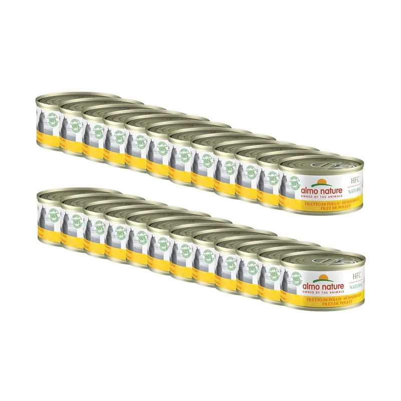 Almo naturalee Nassfutter HFC naturaleal Hühnerfilet, 24 x 70 g