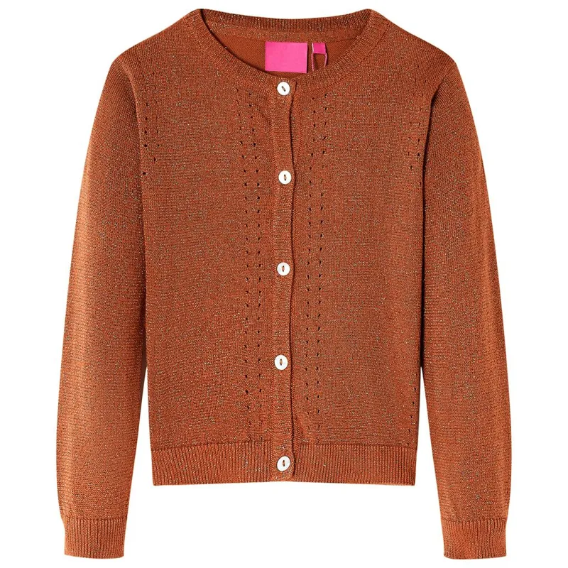 Cardigan pour enfants tricoté cognac 140