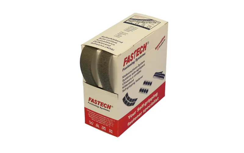 FASTECH Klettband-Box Dunkelgrau