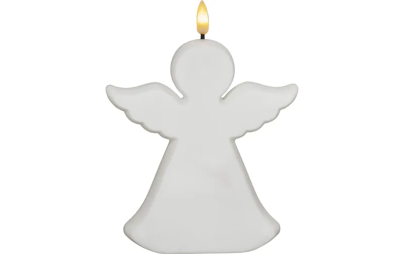 Star Trading LED Grabkerze Flamme Angel, blanc