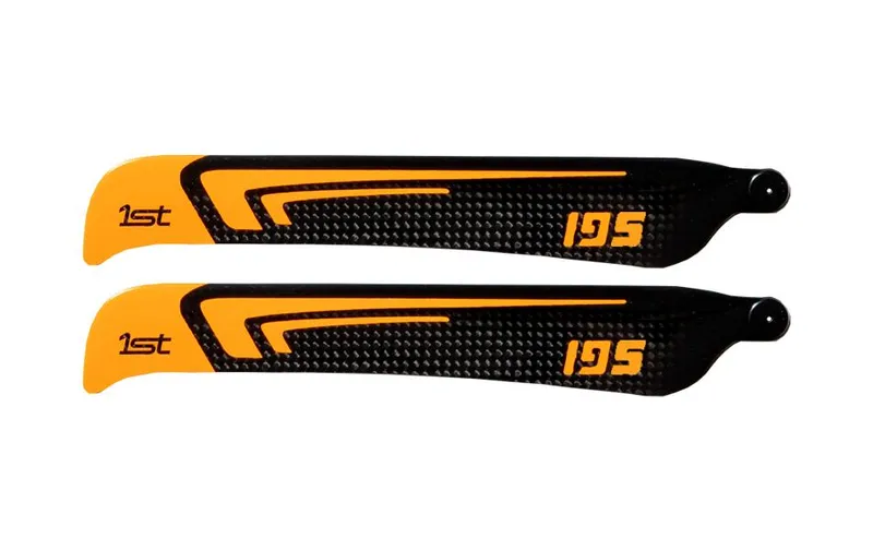 1st Hauptrotorblätter CFK 195 mm FBL (Orange)