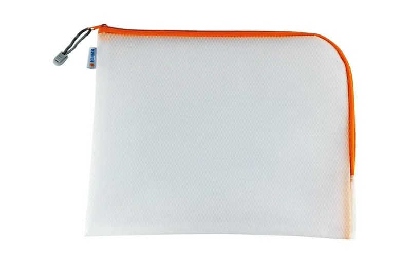HERMA Etui Mesh Bag 36 x 28 cm/ Orange/bianco