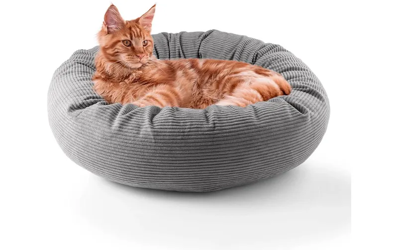 Lumaland Katzenbett Cord Grau