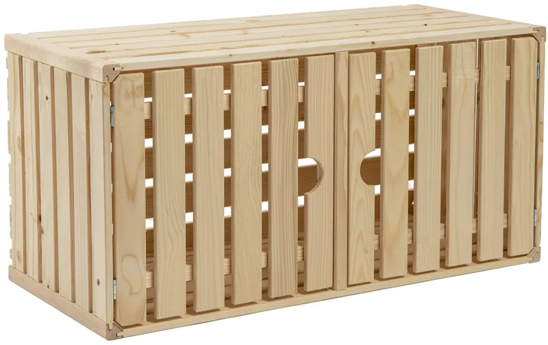 Holz Zollhaus Holzharasse A 70 x 35 cm, con Tür schweizer Holz