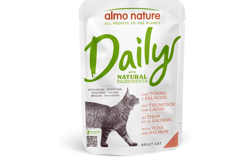 Almo Nature Nassfutter Daily Cat mit Thunfisch und Lachs 70 g