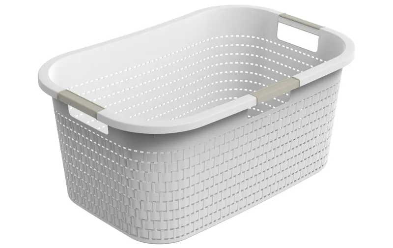 rougeho Wäschekorb Country 40 l, blanc