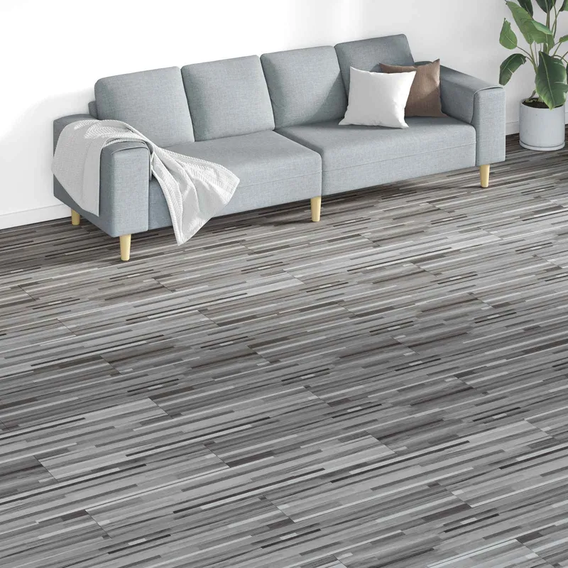 Bodenplanken Grau 5,26 m² 18 Stk. PVC