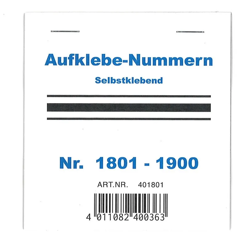 Numéros à coller nr. 1801-1900 1801-1900