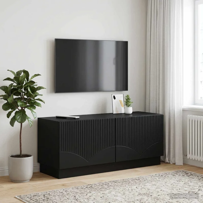 TV-Schrank Schwarz Holzwerkstoff