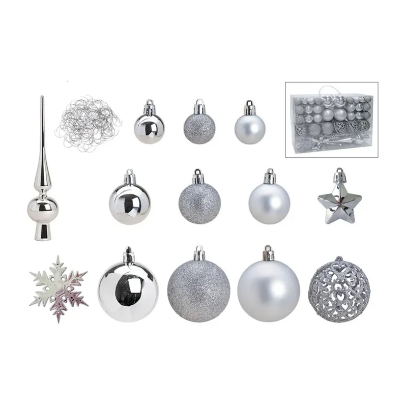 G. Wurm Weihnachtskugel 111-er Set, Silber