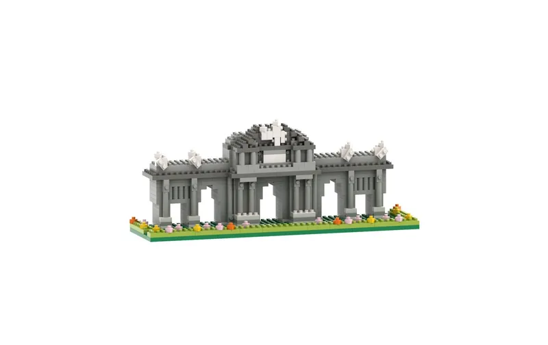 BRIXIES Bausteinmodell Puerta de Alcalà in 359 Bausteinen