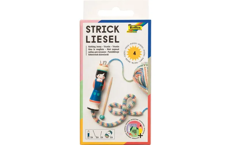 Folia Strickliesel con Wolle e Nadeln