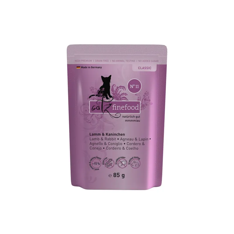 catz finefood Nassfutter No.11 Lamm & Kaninchen, 85 g