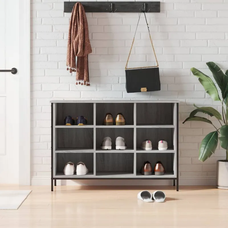Armoire à chaussures sonoma gris 100x35x70 cm bois d'ingénierie