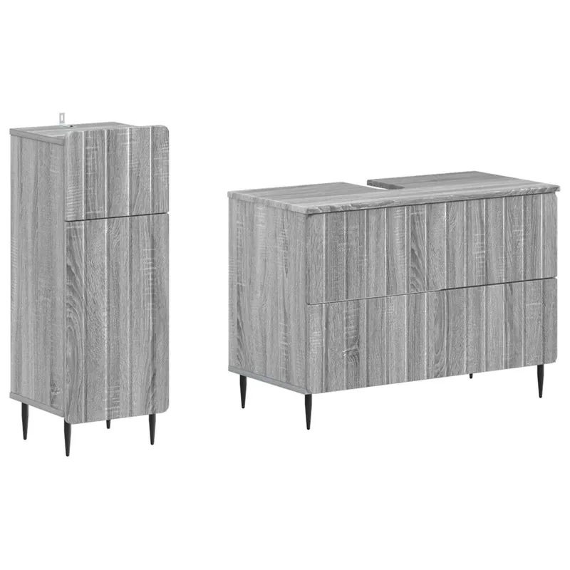 Ensemble de 2 meubles de salle de bain ZWOLLE Sonoma gris