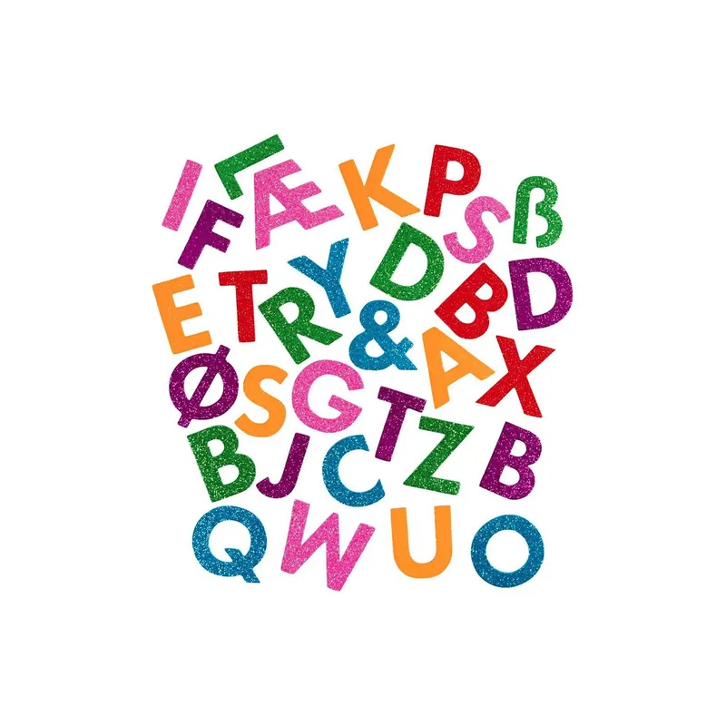 Creativ Company Moosgummi-Set Buchstaben multicolore, 110 pièces