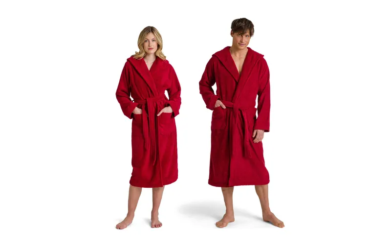 Möve Bademantel Superwuschel L, rosso
