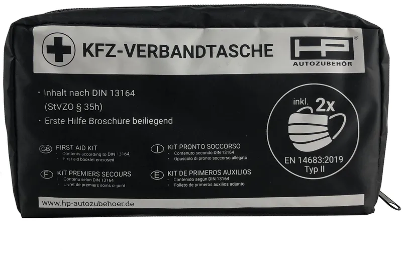HP Autozubehör Verbandtasche KFZ Schwarz