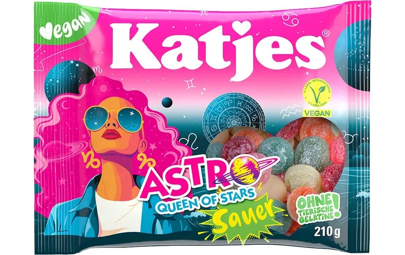 Katjes Gummibonbons Astro Queen of Stars sauer 210 g