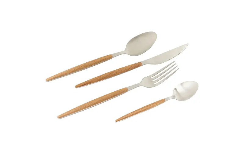 Kare Besteck-Set Paris Nature, 16-teilig, Nature / Silber Matt